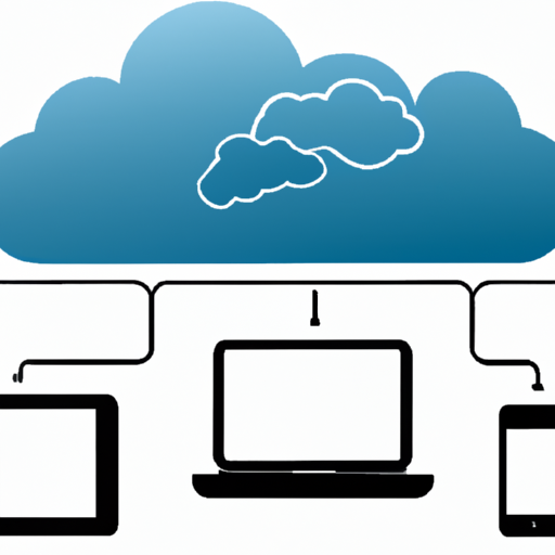 1. איור המציג את הרעיון של מחשוב ענן עם מכשירים שונים המחוברים לענן.